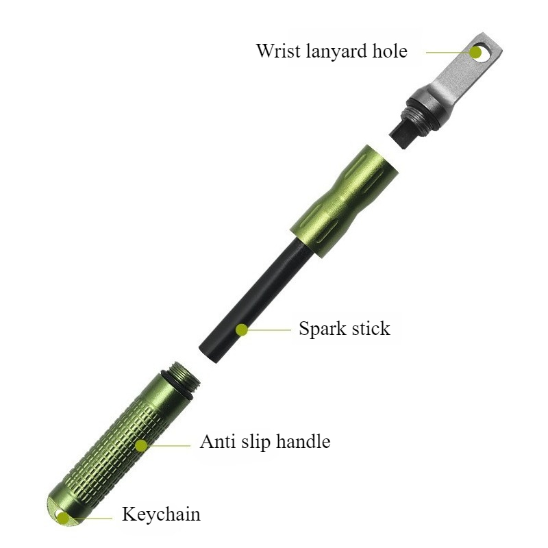 Magnesium Fire Starter - Portable Waterproof Flint Emergency Fire Starter