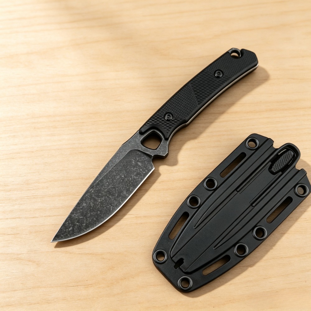 2048 EDC Straight Knife Black  - огляд і ціна Bushcraft Knife Fixed